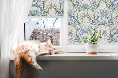 Roller blind for large window Colorful leaves