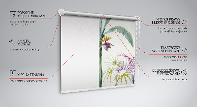 Fabric roller blind Exotic nature