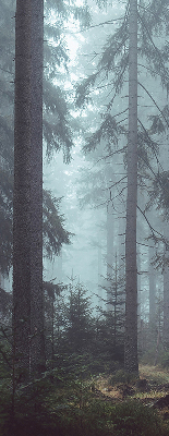 Roller blind for large window Forest at night