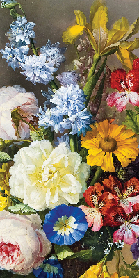 Fabric roller blind A bouquet of flowers