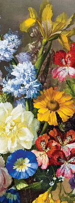 Fabric roller blind A bouquet of flowers