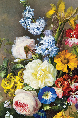 Fabric roller blind A bouquet of flowers