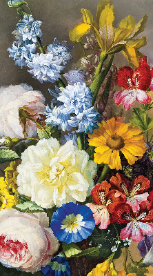 Fabric roller blind A bouquet of flowers