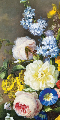 Fabric roller blind A bouquet of flowers