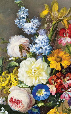 Fabric roller blind A bouquet of flowers