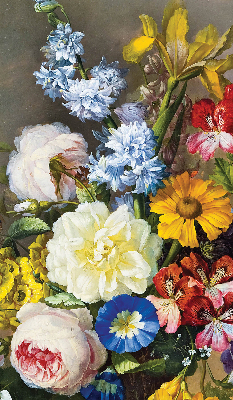 Fabric roller blind A bouquet of flowers