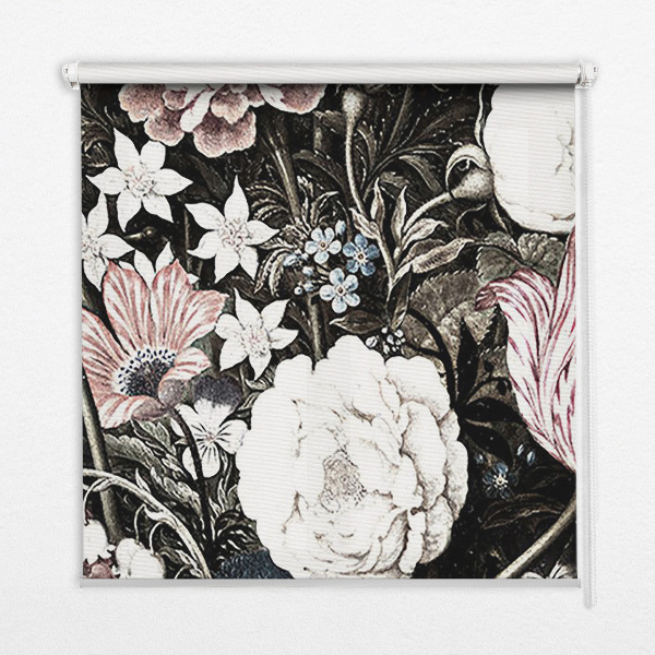 Modern roller blind A bouquet of flowers