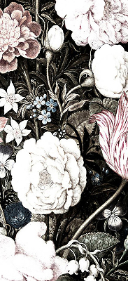Modern roller blind A bouquet of flowers