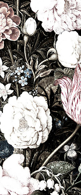 Modern roller blind A bouquet of flowers