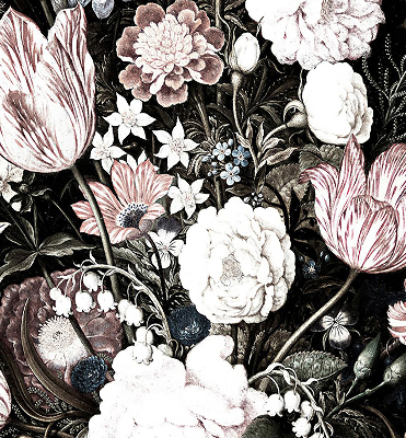 Modern roller blind A bouquet of flowers