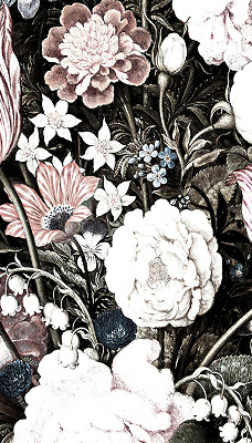 Modern roller blind A bouquet of flowers