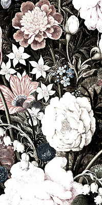 Modern roller blind A bouquet of flowers