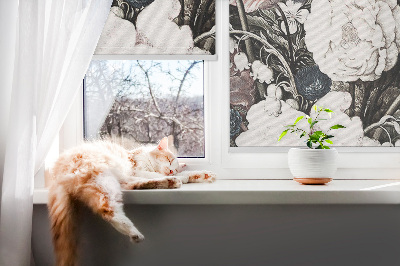 Modern roller blind A bouquet of flowers