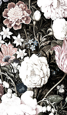 Modern roller blind A bouquet of flowers