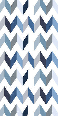 Fabric roller blind in blue herringbone
