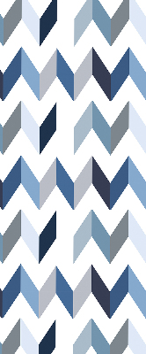 Fabric roller blind in blue herringbone
