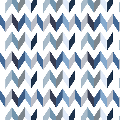 Fabric roller blind in blue herringbone