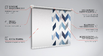 Fabric roller blind Blue herringbone