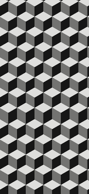 Modern roller blind 3D cubes