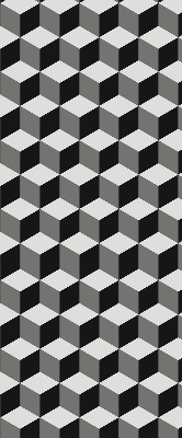 Modern roller blind 3D cubes