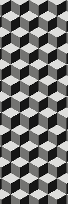 Modern roller blind 3D cubes