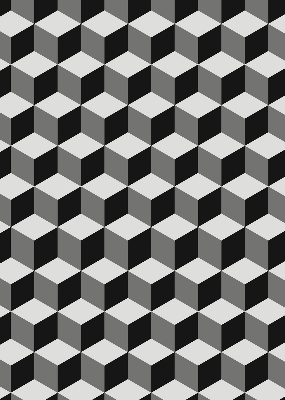 Modern roller blind 3D cubes
