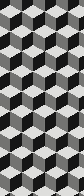 Modern roller blind 3D cubes