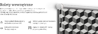 Modern roller blind 3D cubes