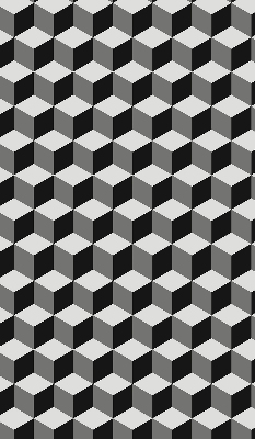 Modern roller blind 3D cubes