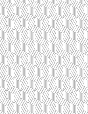 Roller blind for large window 3D cubes