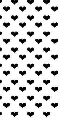 Fabric roller blind Black hearts