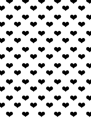 Fabric roller blind Black hearts