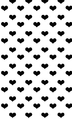 Fabric roller blind Black hearts