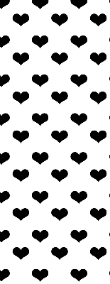 Fabric roller blind Black hearts