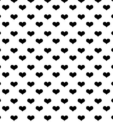 Fabric roller blind Black hearts