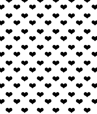 Fabric roller blind Black hearts