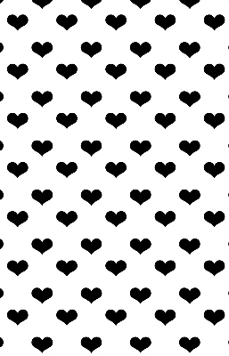 Fabric roller blind Black hearts