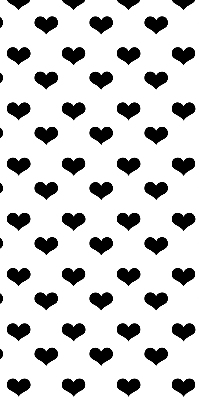 Fabric roller blind Black hearts