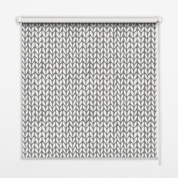 Modern roller blind in white fir