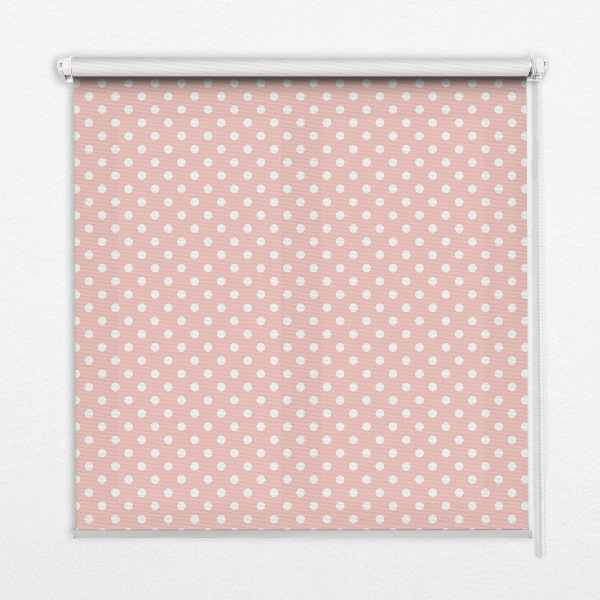 Roller blind for large window White dots