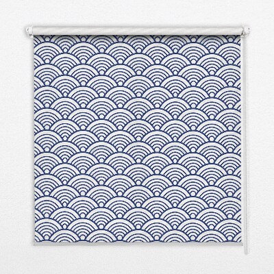 Fabric roller blind semicircle design