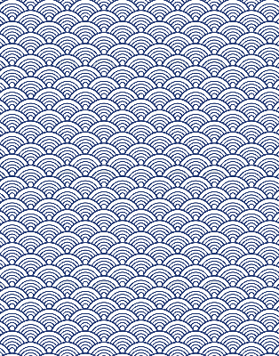Fabric roller blind semicircle design