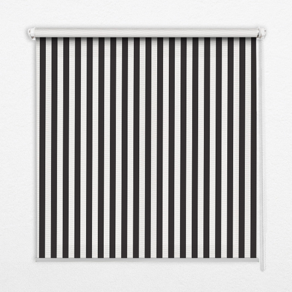 Modern roller blind Black and white stripes