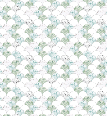 Fabric roller blind Semicircle