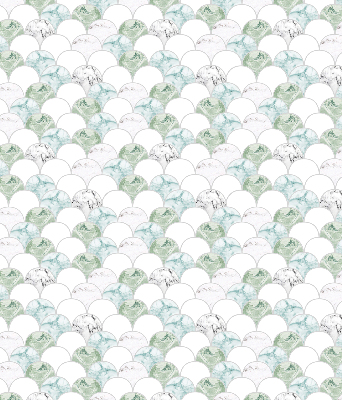 Fabric roller blind Semicircle