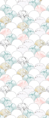 Modern roller blind Colorful scales