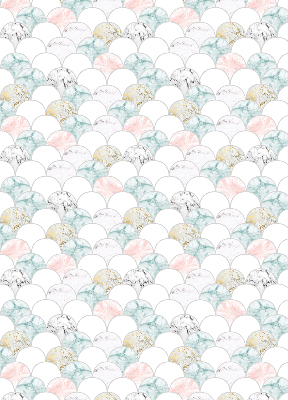 Modern roller blind Colorful scales