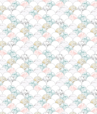 Modern roller blind Colorful scales