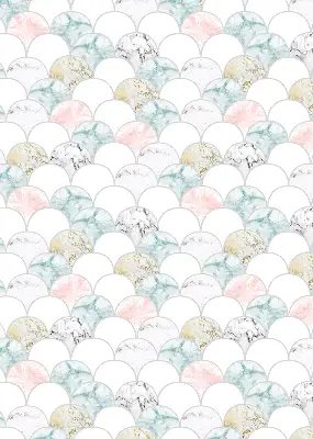 Modern roller blind colorful scales print