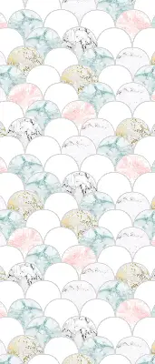 Modern roller blind colorful scales print